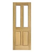 Internal Engineered Oak Glazed Four Panel Door