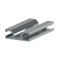 ASO safety edge aluminium profile for 45mm or 65mm clip-on rubber profile