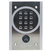 Intratone real time coded keypad with push button and prox reader option