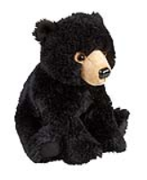 Custom Made Black Bear Soft Toys