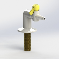 1 Way Drop Lever Gas Tap - White