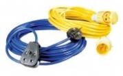 110V & 240V Extension Leads In Middle Wallop