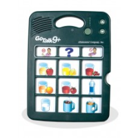  GoTalk 9+ Communication aid with recordable voice memos assigned to play button graphics