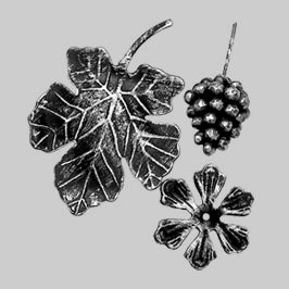 Decorative Iron Leaves and Flowers