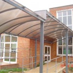 Outdoor Roofed Canopy Walkway For Colleges