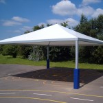 Aluminium Framed Canopy with Tensile Membrane Roof For Schools