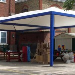 Aluminium Framed Canopy with Tensile Membrane Roof For Nurseries