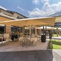 Stainless Steel Framed Parasols For Alfresco Dining Areas
