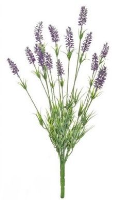 Artificial Lavender Flowering Bush Plant - 56cm, Dark Purple