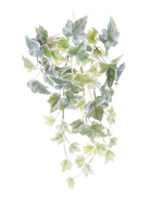 Artificial Ivy Real Touch Bush - 40cm, Variegated