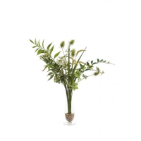 Artificial Silk Greenery Mixed Vase Display - 70cm, Green