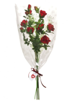 Valentine Rose Bouquet - Red, 68cm