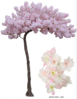 Artificial Silk Curved Cherry Blossom Bespoke Tree - 320cm, Pink