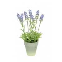 Artificial Hybrid Lavender In Paper Pot - 27cm, Lavender