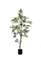 Artificial Silk Olive Fruit Tree - 180cm, Green