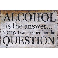 Alcohol Is The Answer Message Plaque - 25cm x 16cm