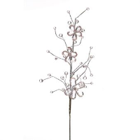Artificial 3 Crystal Daisy Flower - 70cm, Coffee/Brown
