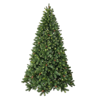 Artificial Linwood LED Hinged Pine Christmas Tree - 210cm, Green