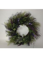 Artificial Lavender Foliage Wreath - 50cm, Green