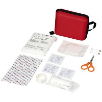 16 PIECE FIRST AID KIT in Red-white Solid.