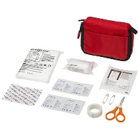 19 PIECE FIRST AID KIT in Red.