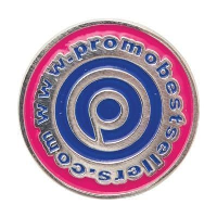20MM STAMPED IRON SOFT ENAMELLED BADGE.