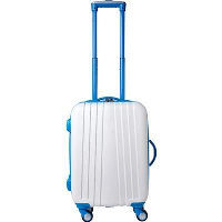 ABS TROLLEY SUITCASE in Pale Blue.