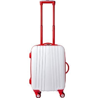 ABS TROLLEY SUITCASE in Red.