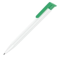 ALBION BALL PEN with White Barrel and Coloured Trim.