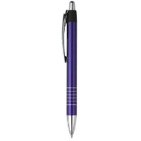 ASCENT PUSH BUTTON ACTION METAL BALL PEN in Blue.