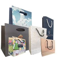 ASTLEY ROPE HANDLE PAPER CARRIER BAG with Matt or Gloss Lamination.