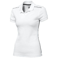 BACKHAND SHORT SLEEVE LADIES POLO in White Solid.