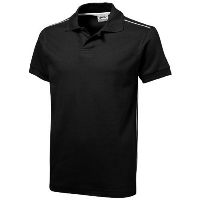 BACKHAND SHORT SLEEVE POLO in Black Solid.