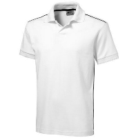 BACKHAND SHORT SLEEVE POLO in White Solid.