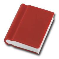 BOOK SHAPE ERASER in Red.