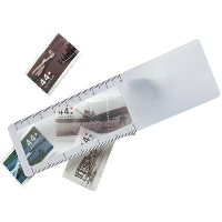 BOOKMARK RULER & MAGNIFIER in Translucent White.