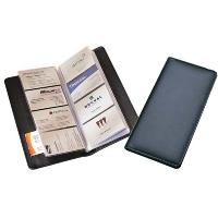 COLLINS BUSINESS CARD WALLET in Black.