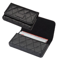 CRISMA BUSINESS CARD HOLDER in Black.