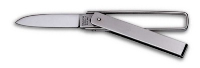EASI FOLD PEN KNIFE in All Silver Stainless Steel.