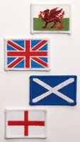 EMBROIDERED FLAG BADGE.