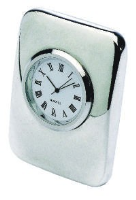 EXECUTIVE CUSHION PILLOW DESK CLOCK in Silver Plated Metal Finish.