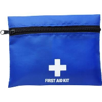 FIRST AID KIT in Blue.