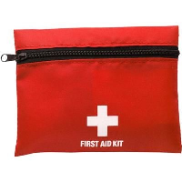 FIRST AID KIT in Red.