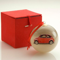 HAND PAINTED PROMOTIONAL BAUBLE.