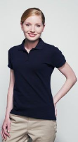 HENBURY LADIES STRETCH PIQUE POLO SHIRT.