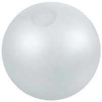 INFLATABLE BEACH BALL in Translucent Clear Transparent.