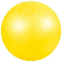INFLATABLE BEACH BALL in Translucent Yellow.