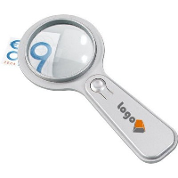 LOUPE LIGHT MAGNIFIER GLASS in White.