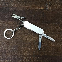 MULTIFUNCTION KEYRING in Silver.