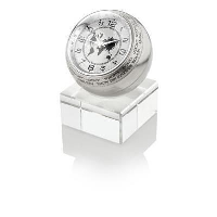 NAVIGATOR WORLD TIME CLOCK in Silver.
